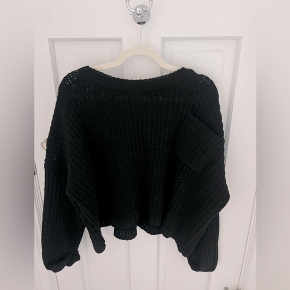 aaron and amber Sweaters - Aaron and Amber Black Knit Sweater